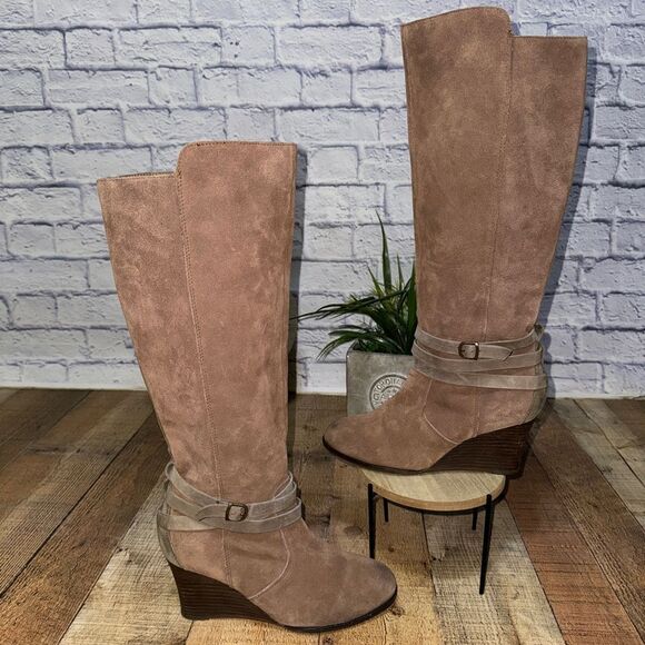 Emu Australia women's 10 wedge heeled tall leather boots - Picture 2 of 16